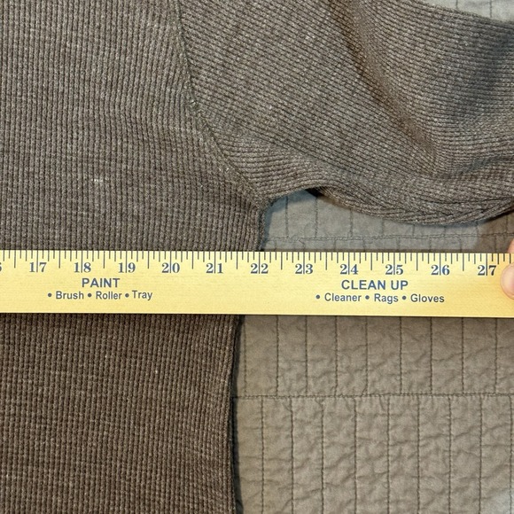 Lee Thermal Waffle Knit Shirt Men Large Brown Base Layer Y2K Long Sleeve Outdoor - Picture 8 of 10